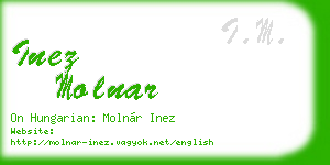 inez molnar business card